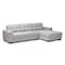 Baxton Studio Langley Light Grey Upholstered Sectional Sofa with Right Facing Chaise 158-9739 - alternate 1
